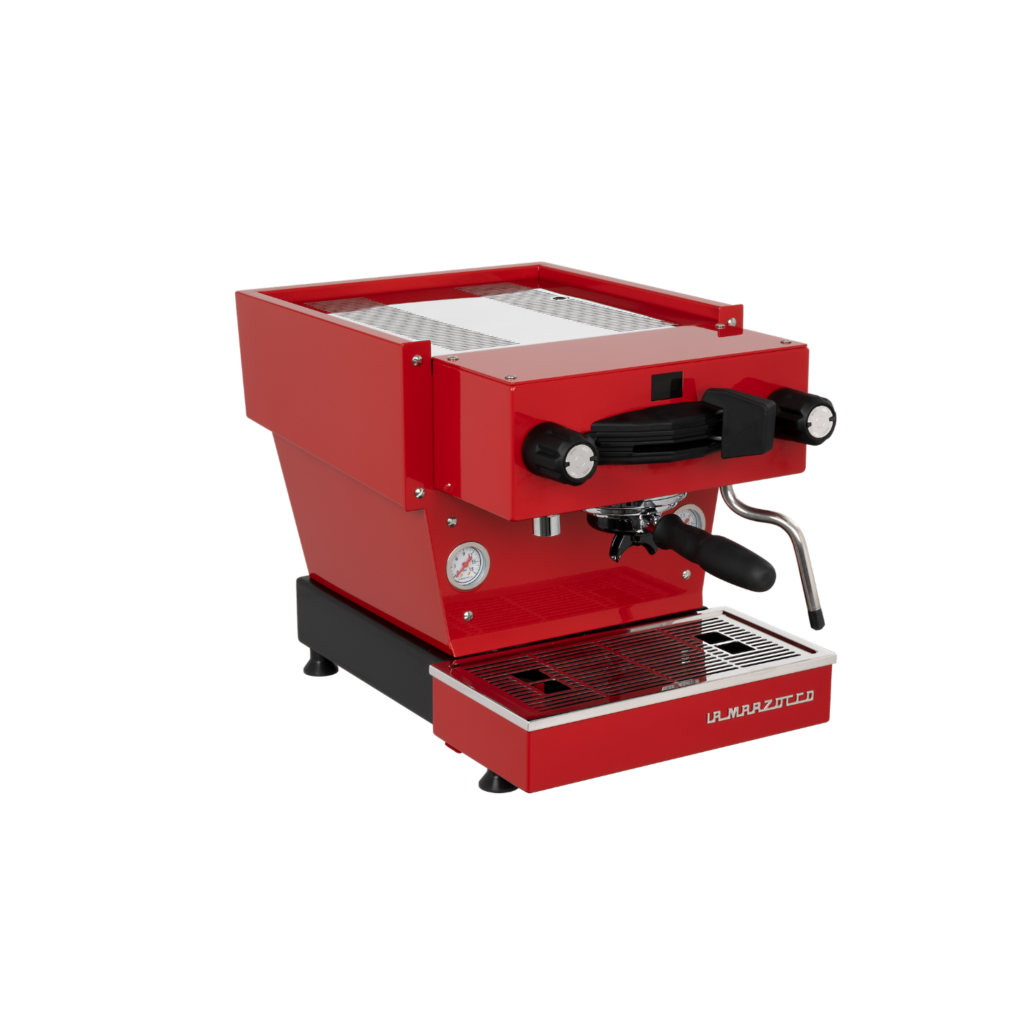 La Marzocco Linea Mini Espresso Machine, Red, Front Angle