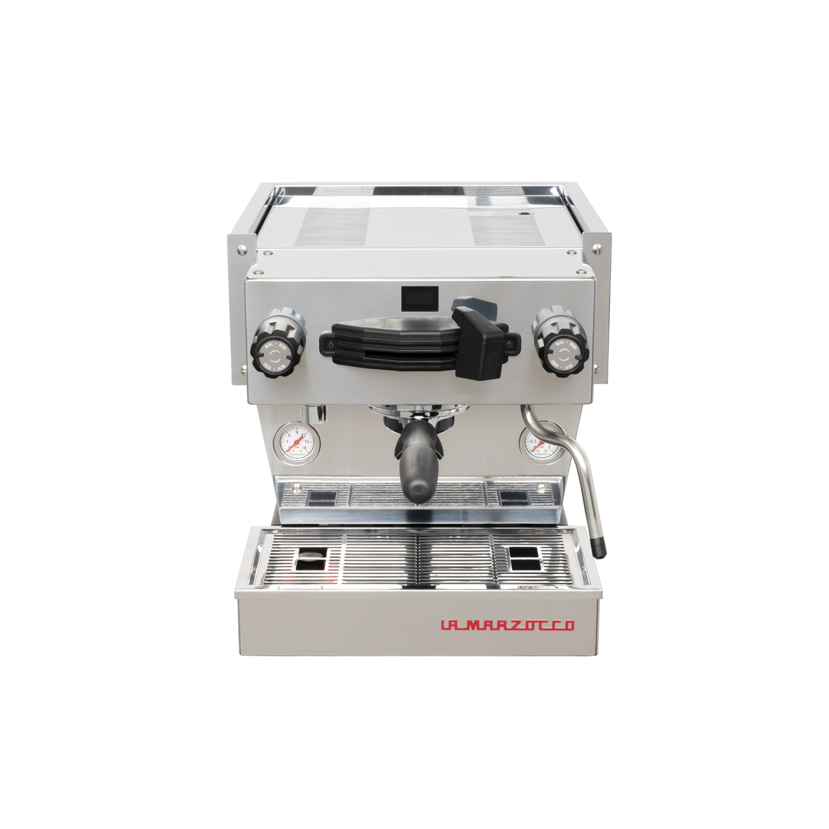La Marzocco Linea Mini Espresso Machine, Silver, Front View