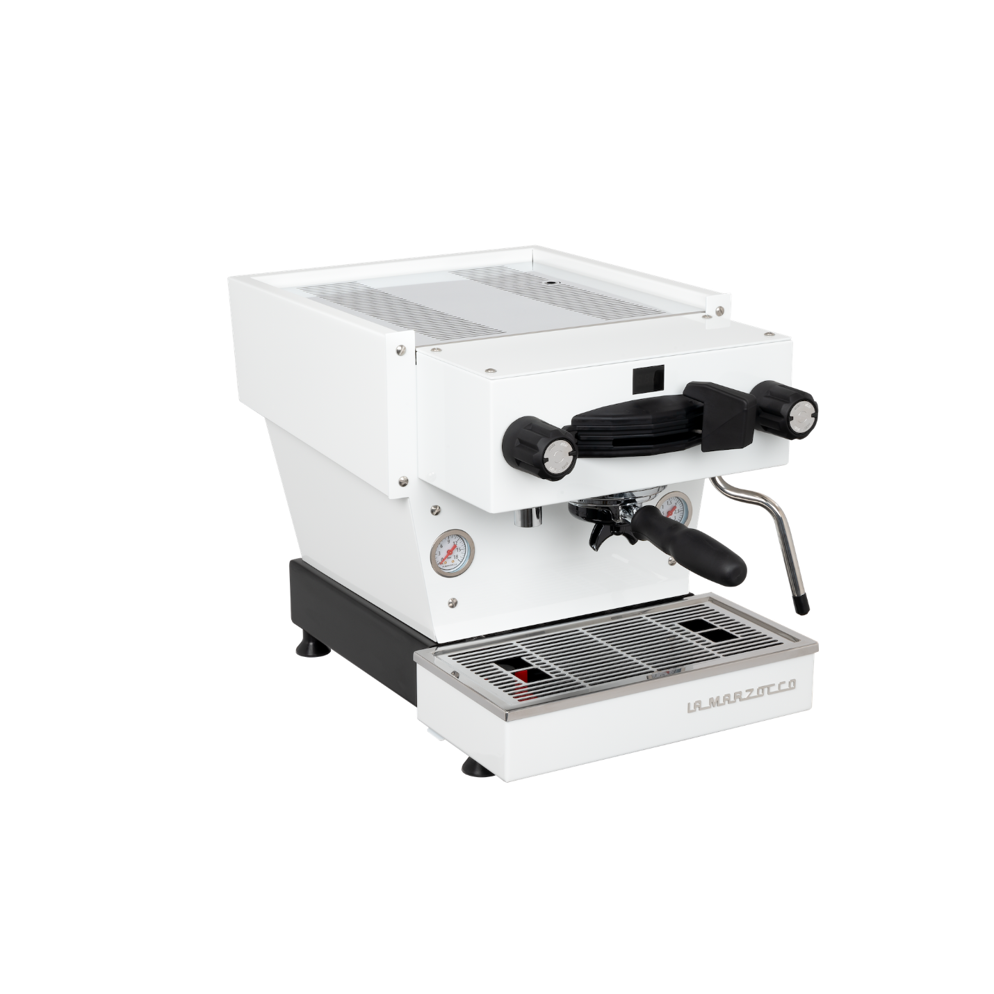 La Marzocco Linea Mini Espresso Machine, White, Front Angle
